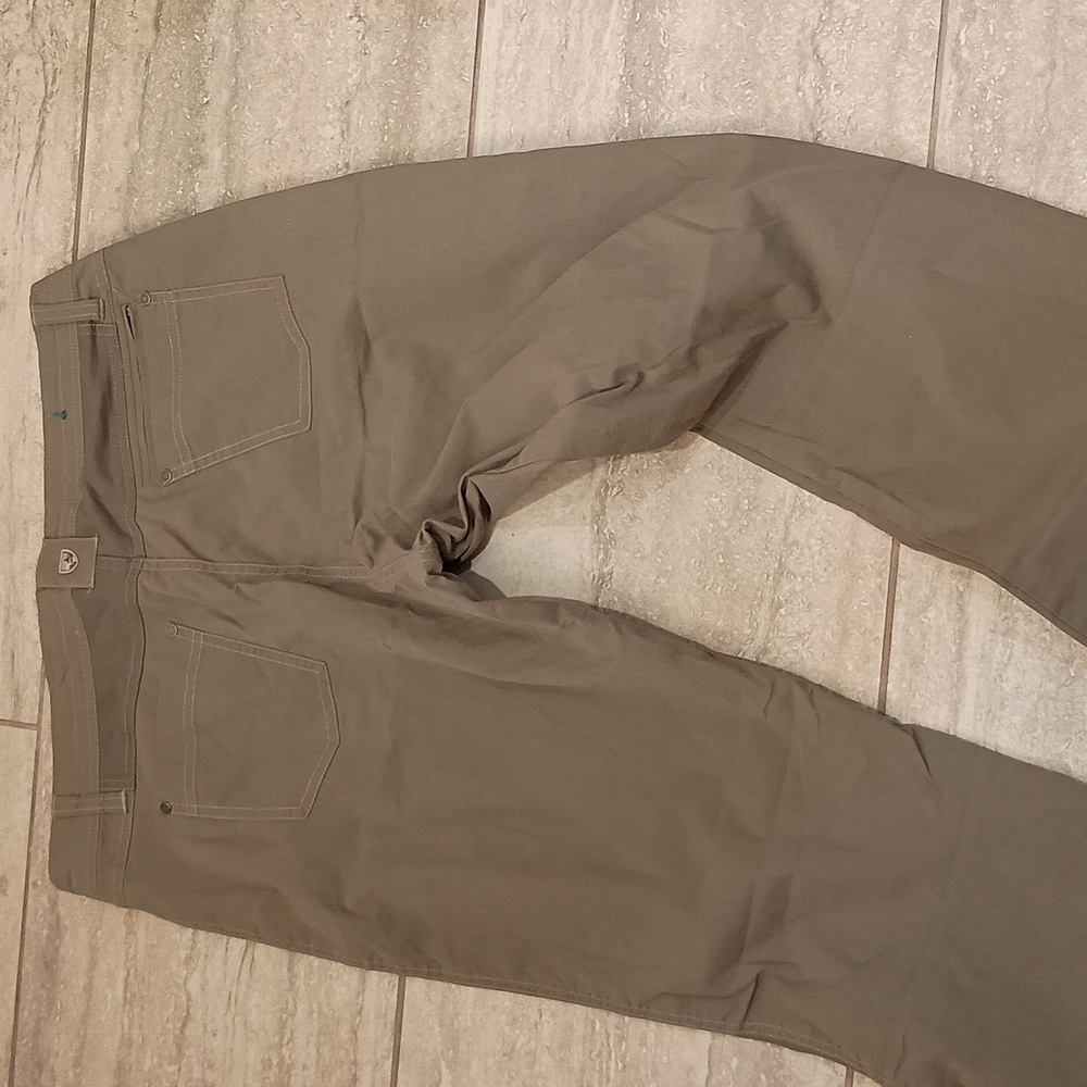 Kuhl light olive green size 14 hiking pants - Picture 4 of 8